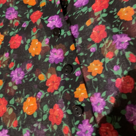 The Kooples BLACK SILK SHIRT WITH FLORAL PRINT - Picture 5 of 5